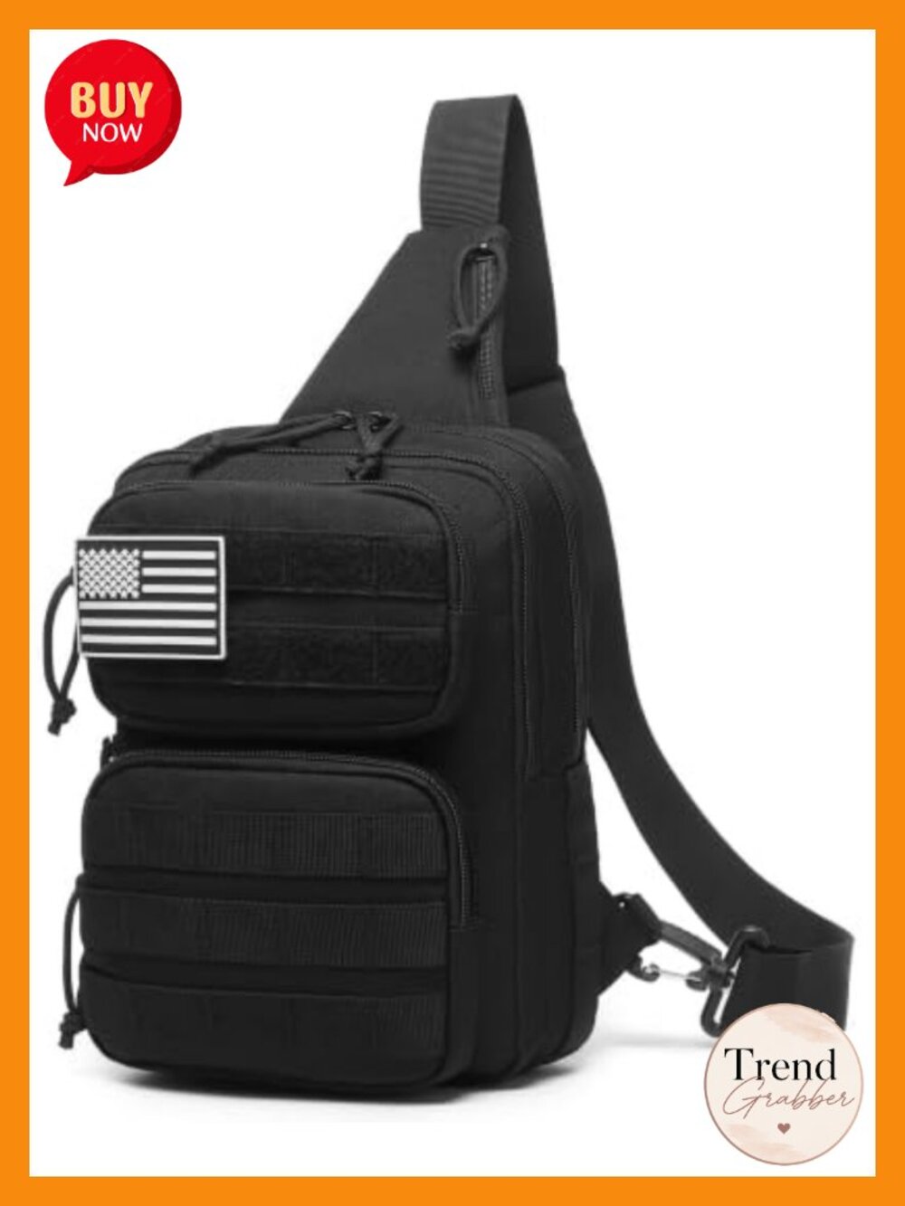 RFID Blocking Tactical Crossbody Sling Bag for Men - Durable EDC Multi-Pocket